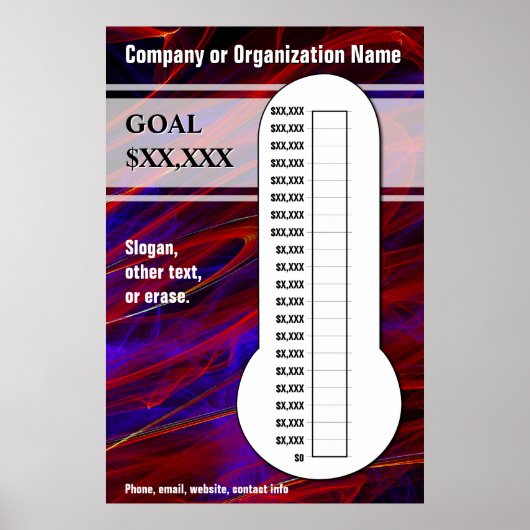 Grafiek Kleurig blauw en magenta Poster (Voorkant)