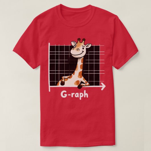 Grafiek Mathamatische Giraffe T-shirt (Design voorkant)