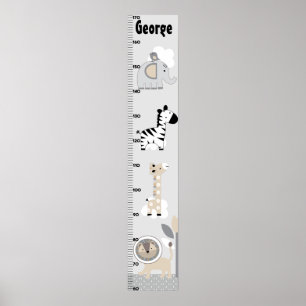 Grafiek met grijze groeigrafiek voor oerwouden bli poster