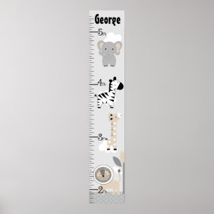 Grafiek met grijze groeigrafiek voor oerwouden bli poster
