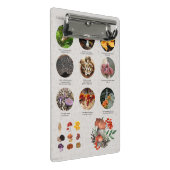 Grafiek met paddenstoelen eetbaar mini klembord (Schuin)