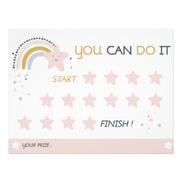 Grafiek met trainingskaart voor regenboogreactieve foto afdruk