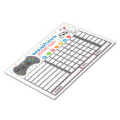 Grafiek met videospellen voor persoonlijk gebruik notitieblok (Schuin)