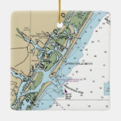 Grafiek NC Wright tsville Beach Keramisch Ornament (Achterkant)