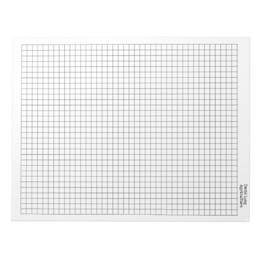 Grafiek papier pad gepersonaliseerd notitieblok (Voorkant)