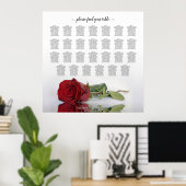 Grafiek Romantic Red Rose Poster (Thuiskantoor)
