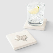 Grafiek staat Texas Antiek Afbeelding Map Stenen Onderzetter (Zijkant)