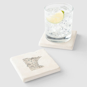 Grafiek staat van het Antiek Afbeelding van Minne Stenen Onderzetter