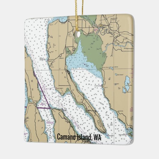 Grafiek van Camano Island Keramisch Ornament (Links)