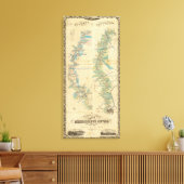 Grafiek van de benedenloop van de Mississippi Canvas Afdruk (Insitu (Woonkamer))