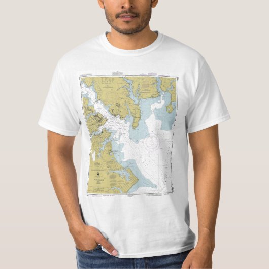 Grafiek van de Chesapeake Bay T-shirt (Voorkant)