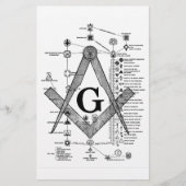 Grafiek van de Masonic Degrees Briefpapier (Voorkant)