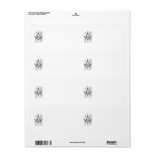 Grafiek van de Masonic Degrees Etiket (Full Sheet)