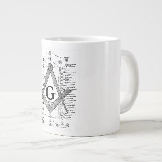 Grafiek van de Masonic Degrees Extra Grote Beker (Voorkant rechts)