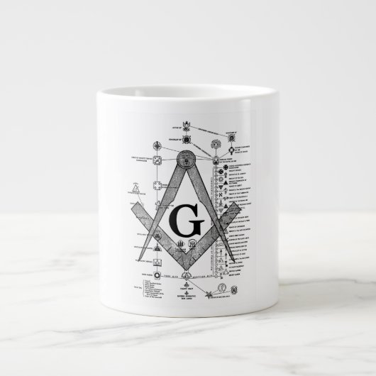 Grafiek van de Masonic Degrees Extra Grote Beker (Voorkant)