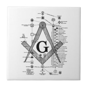 Grafiek van de Masonic Degrees Tegeltje