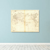 Grafiek van de wereld canvas afdruk (Insitu (Houten vloer))