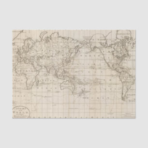 Grafiek van de wereld tissuepapier
