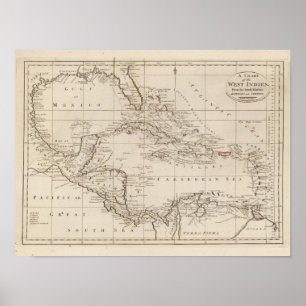 Grafiek van de West Indies Poster