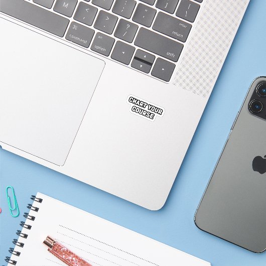 Grafiek van uw cursus Zelfrichting Doelgericht lev Sticker (Laptop met iPhone)