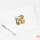 Grafiek Verhaal voor landbouwhuisdieren Vierkante Sticker (Envelop)