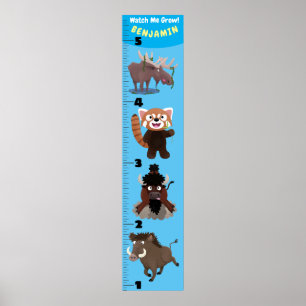 Grafiek voor de groei van cartoon van grappige die poster