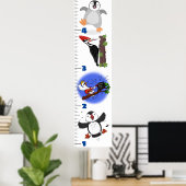 Grafiek voor de groei van cartoon van grappige vog poster (Thuiskantoor)