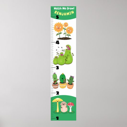 Grafiek voor de groei van planten cartoon poster (Voorkant)