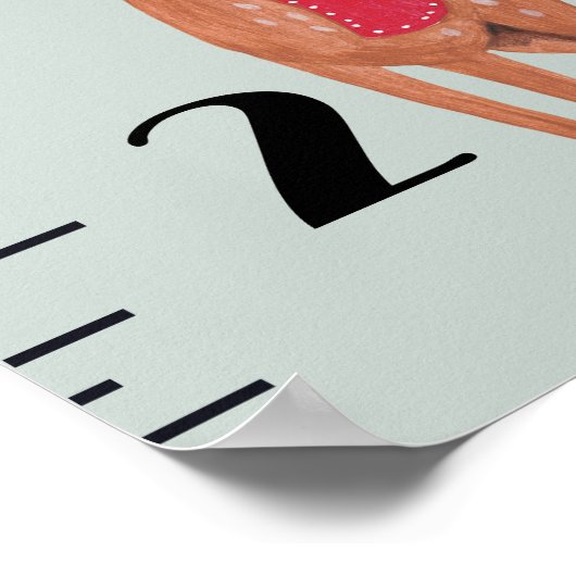 Grafiek voor groei van akoestische bossen poster (Hoek)