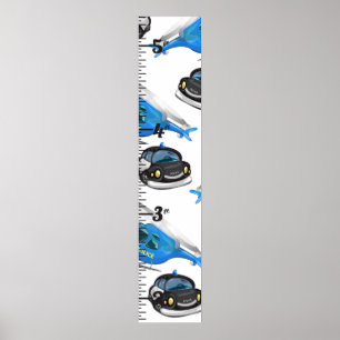 Grafiek voor groei van politie, ambulance en brand poster