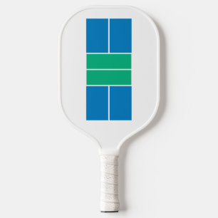 Grafiek witte coachnaam pickleball paddle