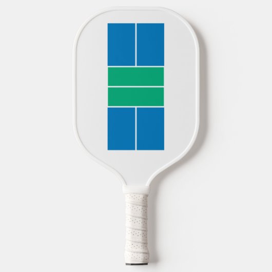 Grafiek witte coachnaam pickleball paddle (Voorkant)