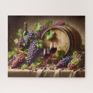 Grafieken en wijnstilstand legpuzzel