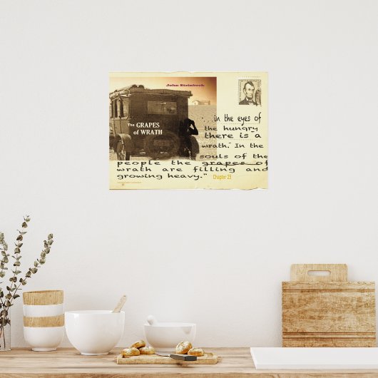 Grafieken van Wrath afbeelding/text Poster (Keuken)