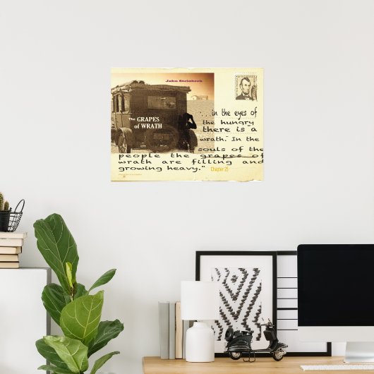Grafieken van Wrath afbeelding/text Poster (Thuiskantoor)