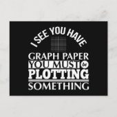 Grafiekpapier dat iets pun Wiskunde leraar toewijs Briefkaart (Voorkant)