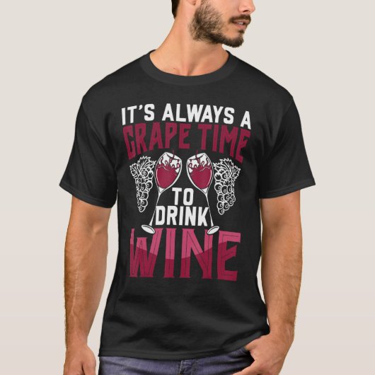 Grafiektijd tot Drink van wijn Pun Winemaker Conno T-shirt (Voorkant)