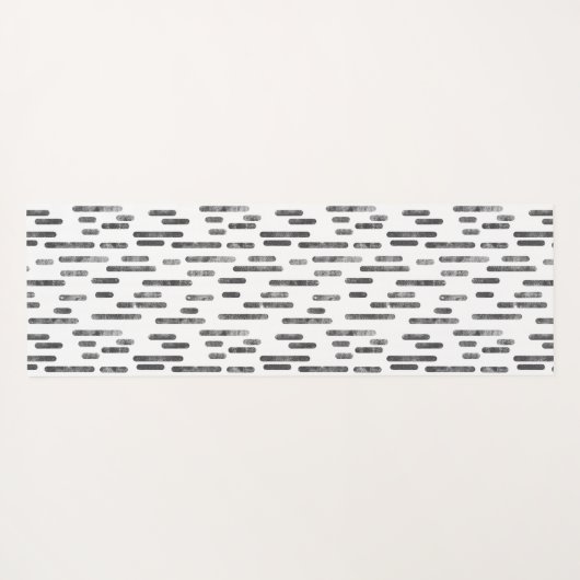 Grafiet en witte inktafgeronde lijnen patroon yogamat (Achterkant (horizontaal))