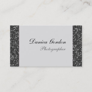 Grafiet Glitter Fotografe Visitekaartjes