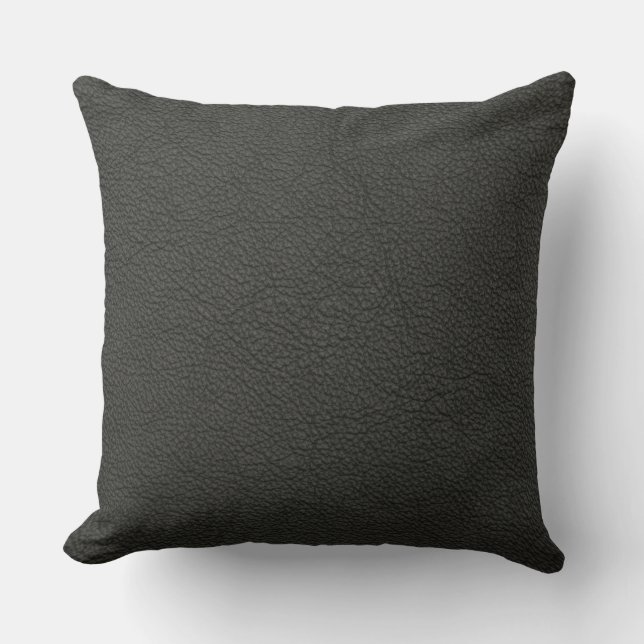 Grafietleder Kijk Decoratief Pillow Kussen (Voorkant)