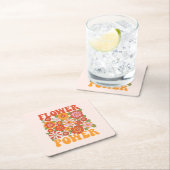 Grafisch aggregaat van de Groovy-ventilator Vierkante Kartonnen Onderzetter (Insitu)