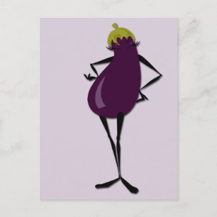 GRAFISCH AUBERGINE VERTICAAL KLEURRIJK BRIEFKAART