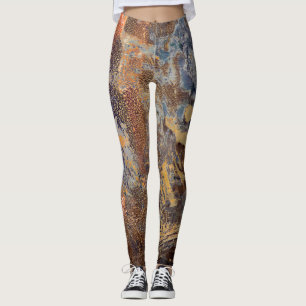 Grafisch bezoedeld metaal Abstract gevlekt patroon Leggings