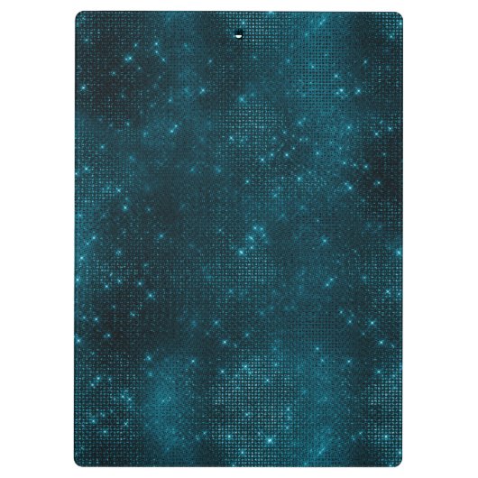 Grafisch blauwgroen mint groen glitter zilver mono klembord (Achterkant)