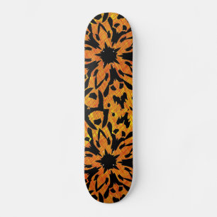 Grafisch bloemskateboard skateboard