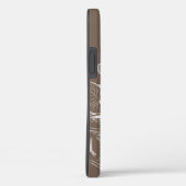 Grafisch bruin van waterlelies Case-Mate iPhone case (Achterkant / Rechts)