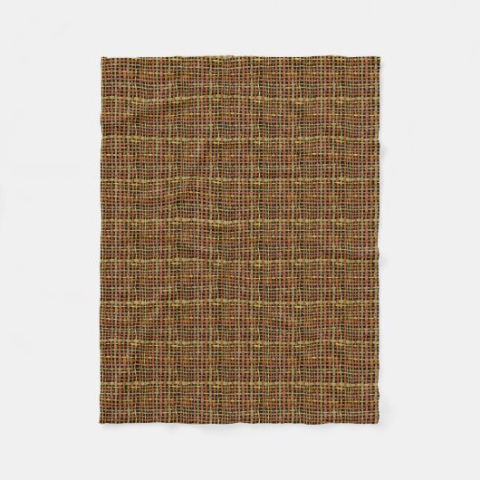 Grafisch Burlap Woven Strings Red Fleece Deken (Voorkant)