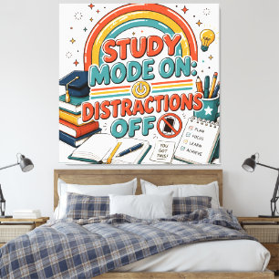 Grafisch cadeau voor het hoger onderwijs terug naa canvas afdruk