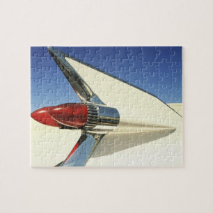 Grafisch: Close-up van vin en achterlicht op Legpuzzel