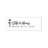 Grafisch Daisy script gemaakt met liefde Rubberstempel (Afrduk)